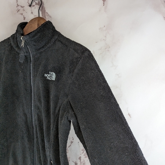 The North Face Jacket Women Small Black Fleece Full Zip Fuzzy Sherpa Osito Oso - Picture 9 of 9